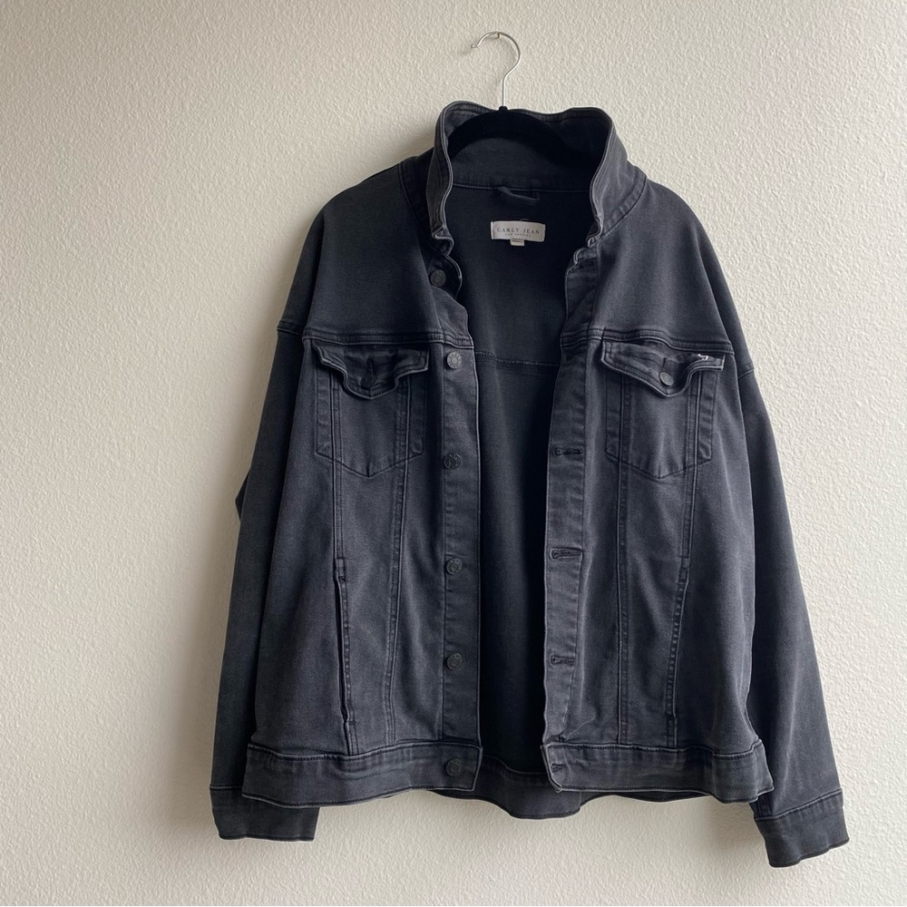 CJLA "Hunter" Black/Charcoal Wash Denim Jacket; Carly Jean Los Angeles